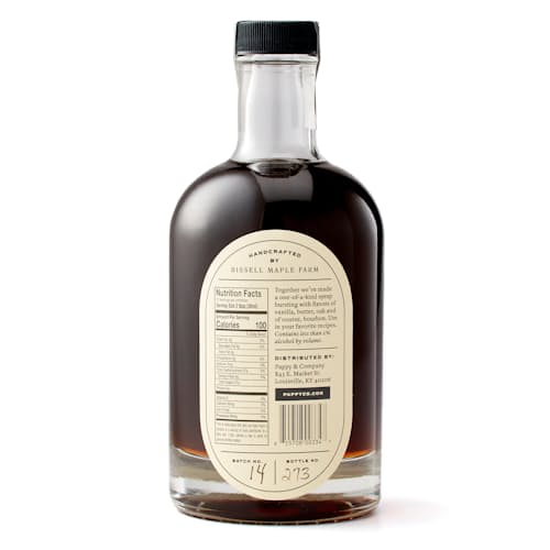 laydown image of Barrel-Aged Maple Syrup