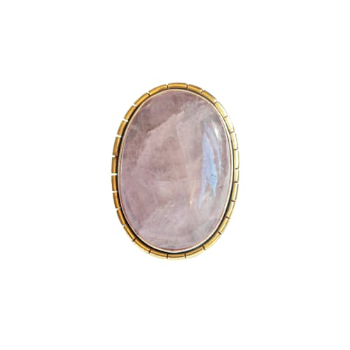 laydown image of Rose Quartz Adjustable Ring