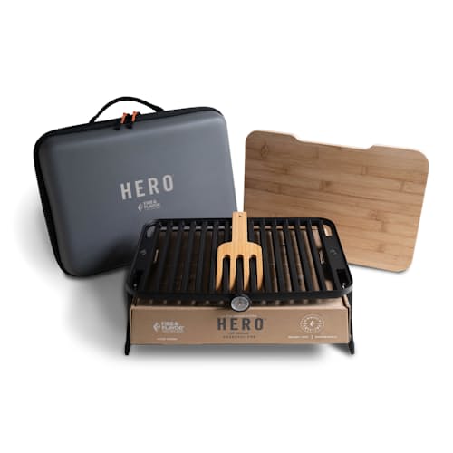 laydown image of Hero Grill System - Portable Eco-Friendly Outdoor Grill + Case