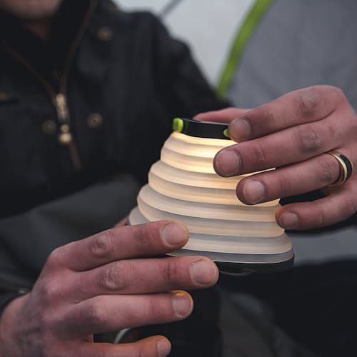 laydown image of Crush Light Chroma Collapsible Solar Lantern