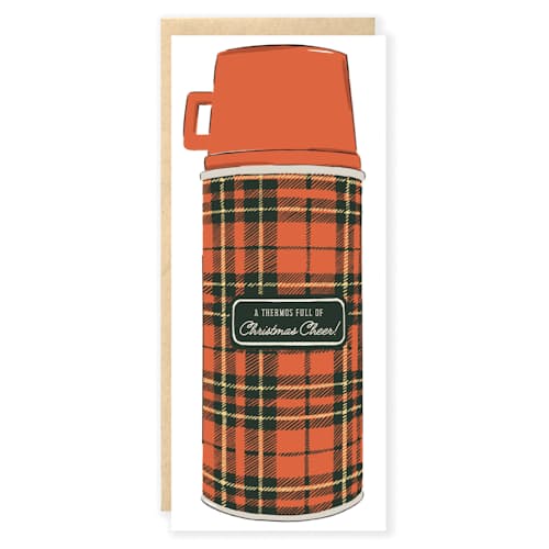 laydown image of Thermos Full of Christmas Cheer Cards - Box of 4