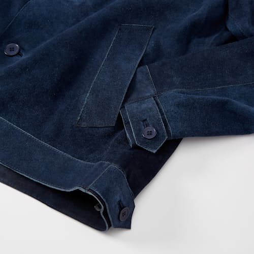 laydown image of The Falcon Suede Jacket