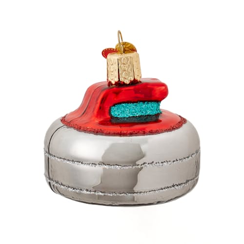 laydown image of Curling Stone Ornament
