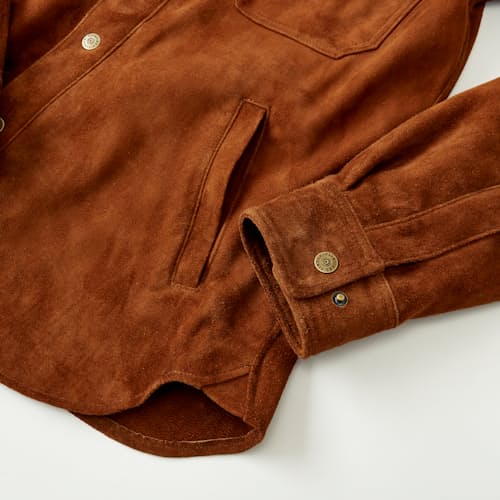laydown image of Golden Bear Suede Shirt