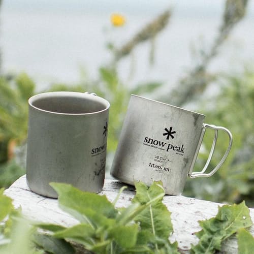 laydown image of Titanium Double Walled 450 Mug