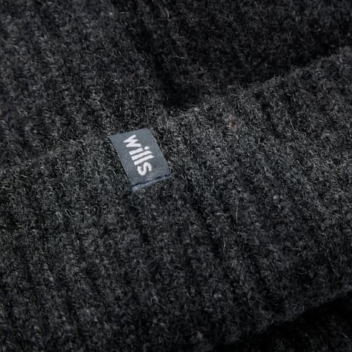 laydown image of Cashmere Ribbed Beanie