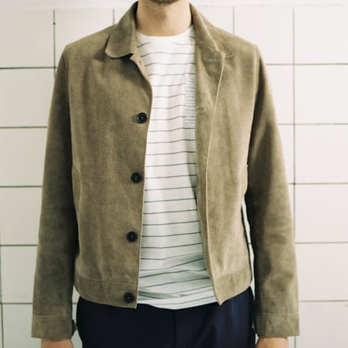 laydown image of The Falcon Suede Jacket