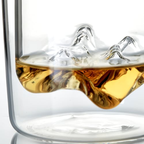 lifestyle image of Grand Tetons - Set of 4 Whiskey Glasses