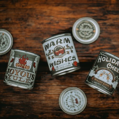 laydown image of Season Greetings Candle Gift Set