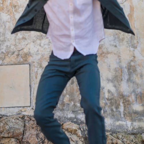 lifestyle image of Cham Linen Pants