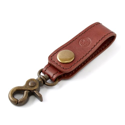 laydown image of Leather Loop Key Chain