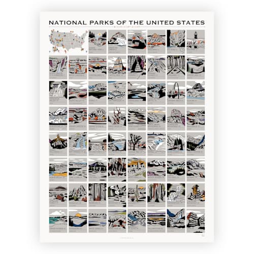 laydown image of National Parks Scratch Off