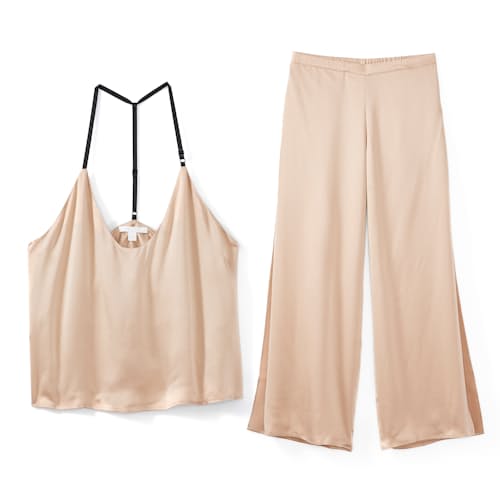 laydown image of Washable Silk Cami Pant Set
