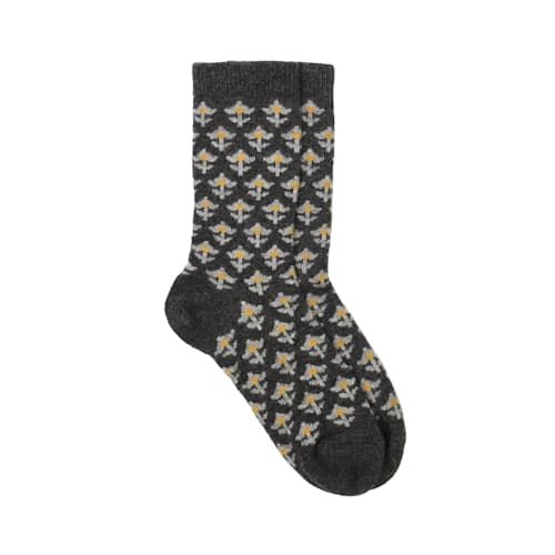 laydown image of Edo Flower - Merino & Cashmere Sock