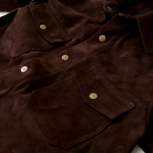 laydown image of Golden Bear Suede Shirt