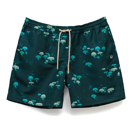 laydown image of Mushroom Mint Swim Short - 6"