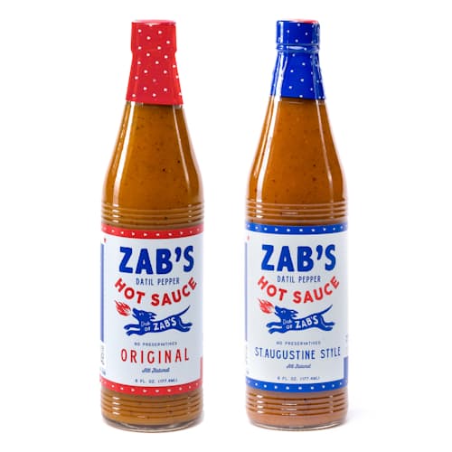 laydown image of Zab's Hot Sauce Pack