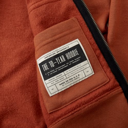 lifestyle image of 10-Year Full Zip Hoodie