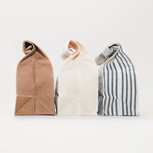 laydown image of Waxed Canvas Lunch Bag