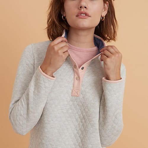 laydown image of Women's Corbet Reversible Pullover