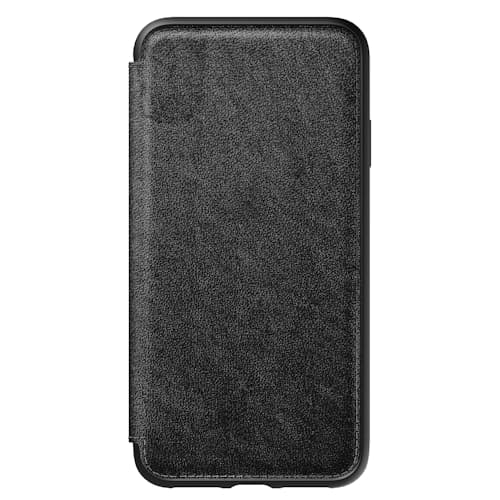 laydown image of Tri-Folio - Black Leather iPhone XS Max