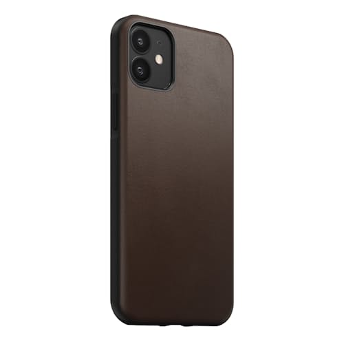 laydown image of Rugged Leather iPhone 12/iPhone12 Pro Case