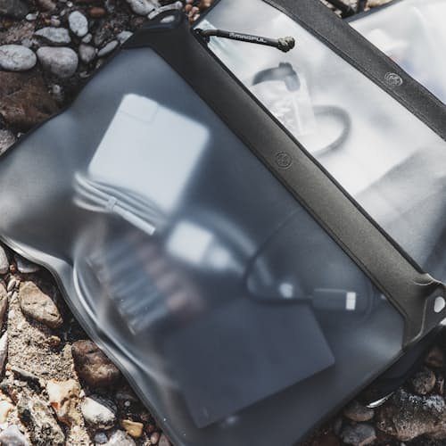 laydown image of DAKA Waterproof Windowed Pouch - Set of 3