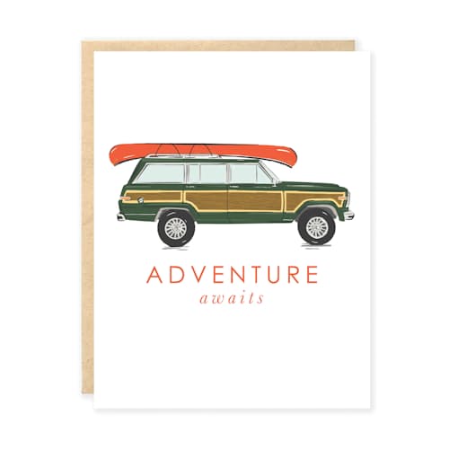 laydown image of Adventure Awaits Cards - Box of 6