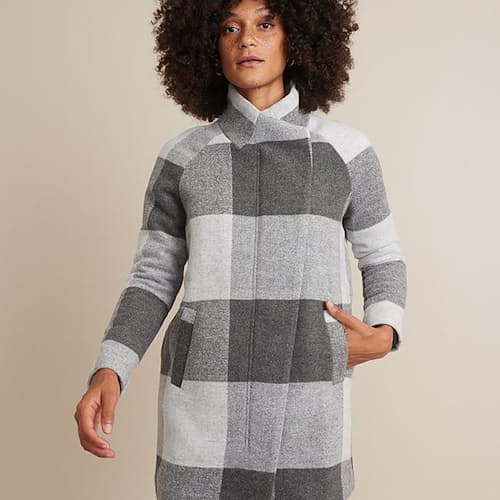 laydown image of Women's Stephanie Cocoon Coat