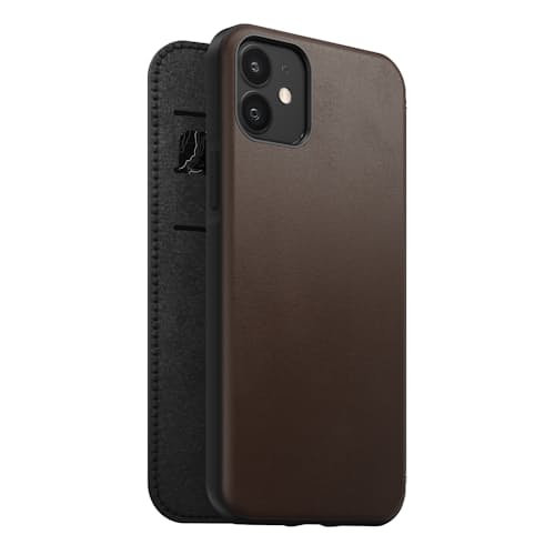 laydown image of Rugged Leather Folio iPhone 12 /iPhone 12 Pro Case