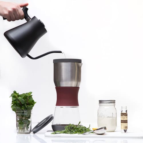 laydown image of Stagg Pour-Over Kettle + Mug