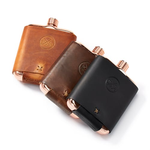 laydown image of The Clark Fork Copper Flask