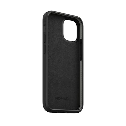 laydown image of Rugged Leather iPhone 12 Mini Case
