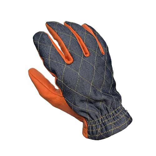laydown image of Crockett - Denim / Deerskin