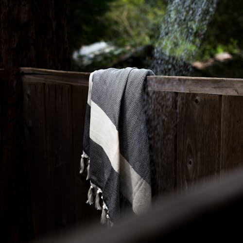 lifestyle image of Herringbone Turkish Towel