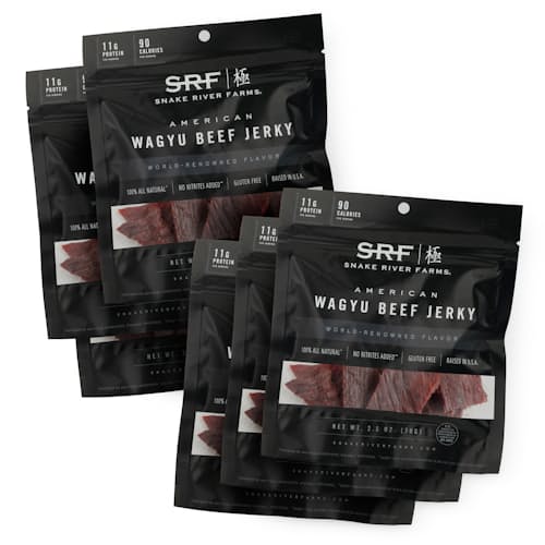 laydown image of American Wagyu Beef Jerky - Set of 6