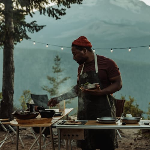 lifestyle image of Waxed Apron