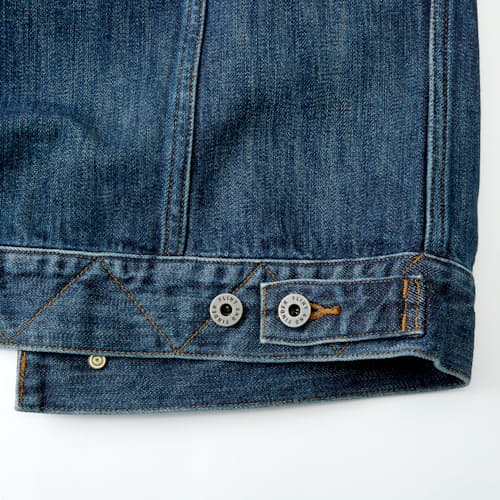 laydown image of Denim Trucker Jacket
