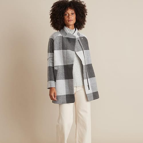 laydown image of Women's Stephanie Cocoon Coat