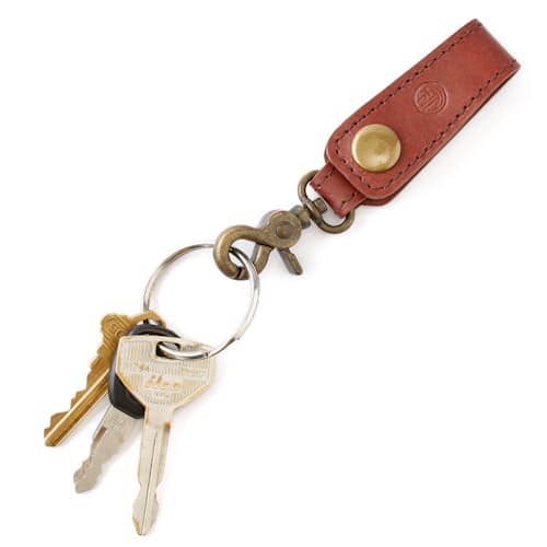 laydown image of Leather Loop Key Chain