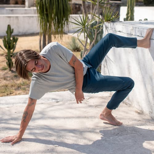 lifestyle image of Cham Linen Pants
