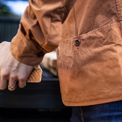 laydown image of Canvas Shirt Jacket