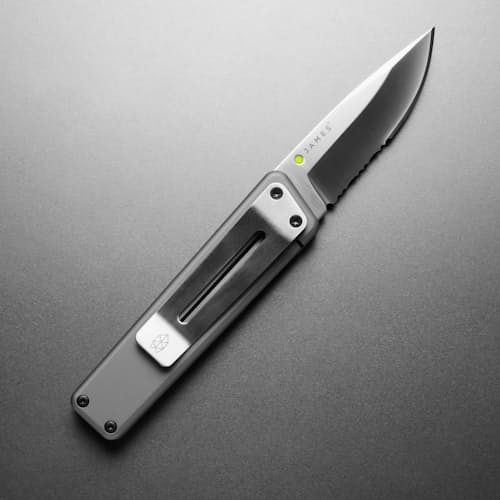laydown image of The Chapter Knife - Serrated