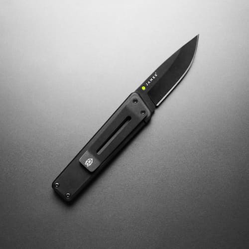 laydown image of The Chapter Knife - Straight Stonewashed Finish