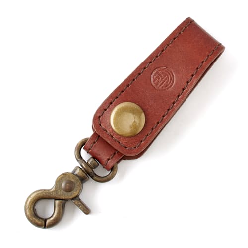 laydown image of Leather Loop Key Chain