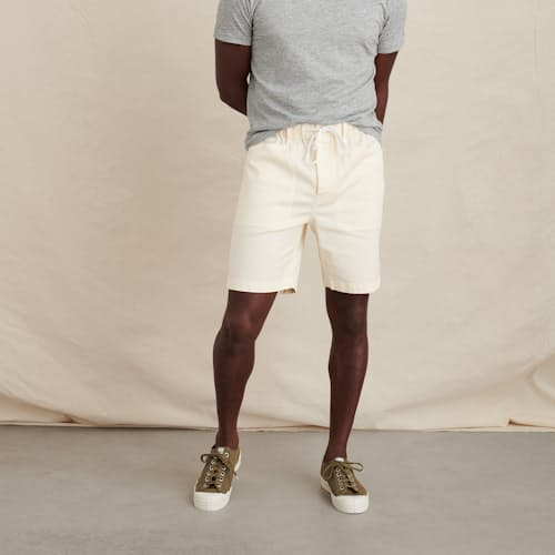 laydown image of Pull on Button Fly Short - 8"