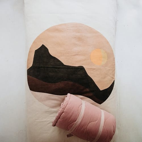 laydown image of Mountain Calling Duvet