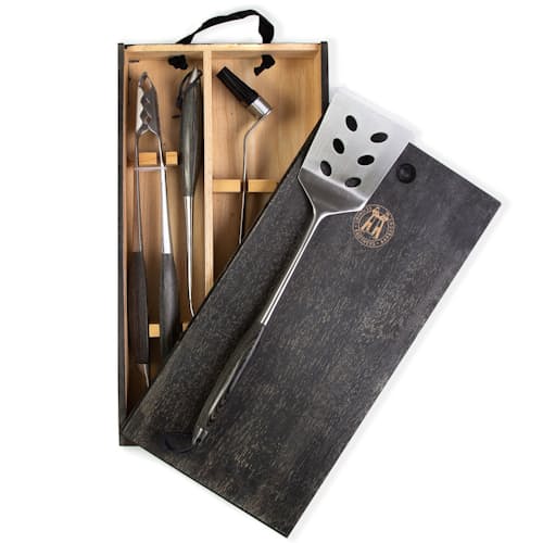laydown image of Bonded Ash 4 Pc. Grill Set