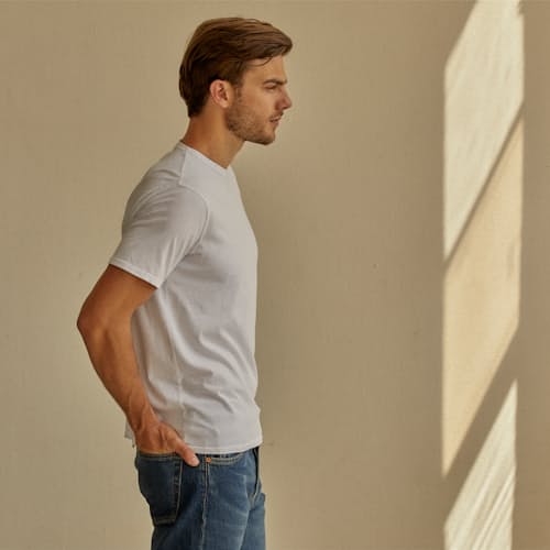 lifestyle image of Supima Crew T-Shirt