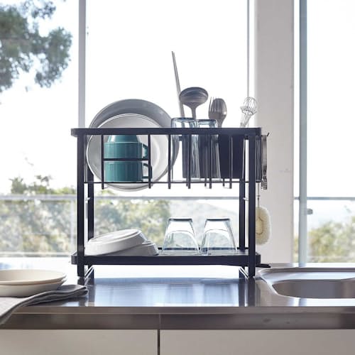 laydown image of 2 Level Dish Drainer Rack